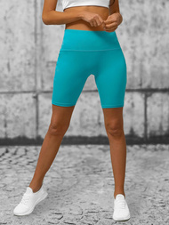 Legginsy krótkie damskie kolarki turkusowe OZONEE O/YY9232A