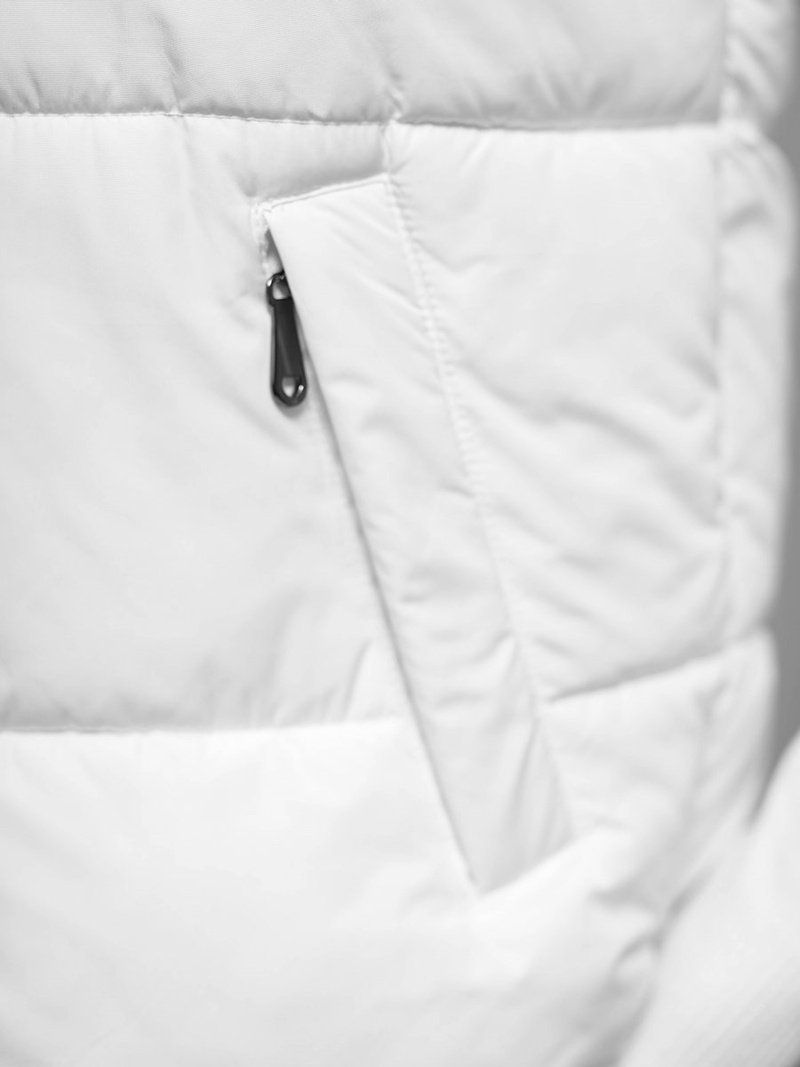 Kamizelka damska pikowana biała OZONEE JS/16M9112/281