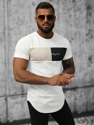 T-Shirt męski biały OZONEE O/P1172