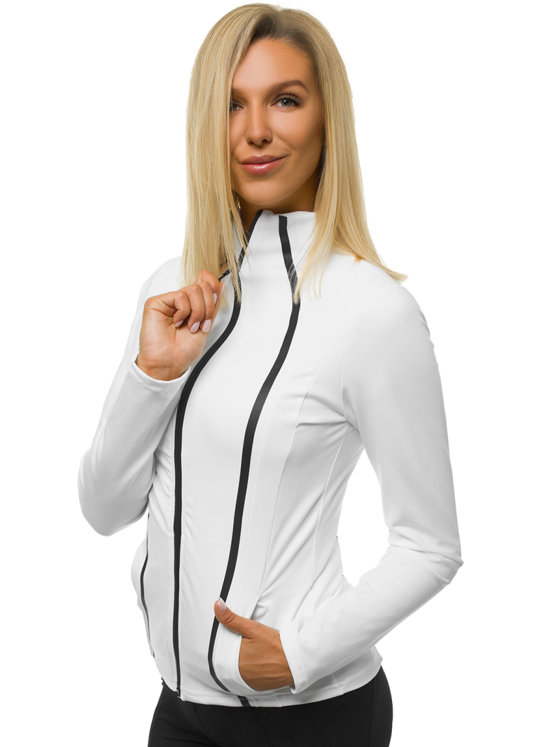 Bluza sportowa damska biała OZONEE JS/YW06009/45
