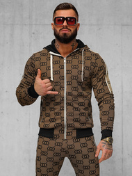 Спортивний костюм чоловічій Темно-Бежевi OZONEE O/FF5053AB