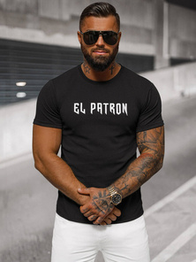 T-shirt męski czarny OZONEE O/T7283