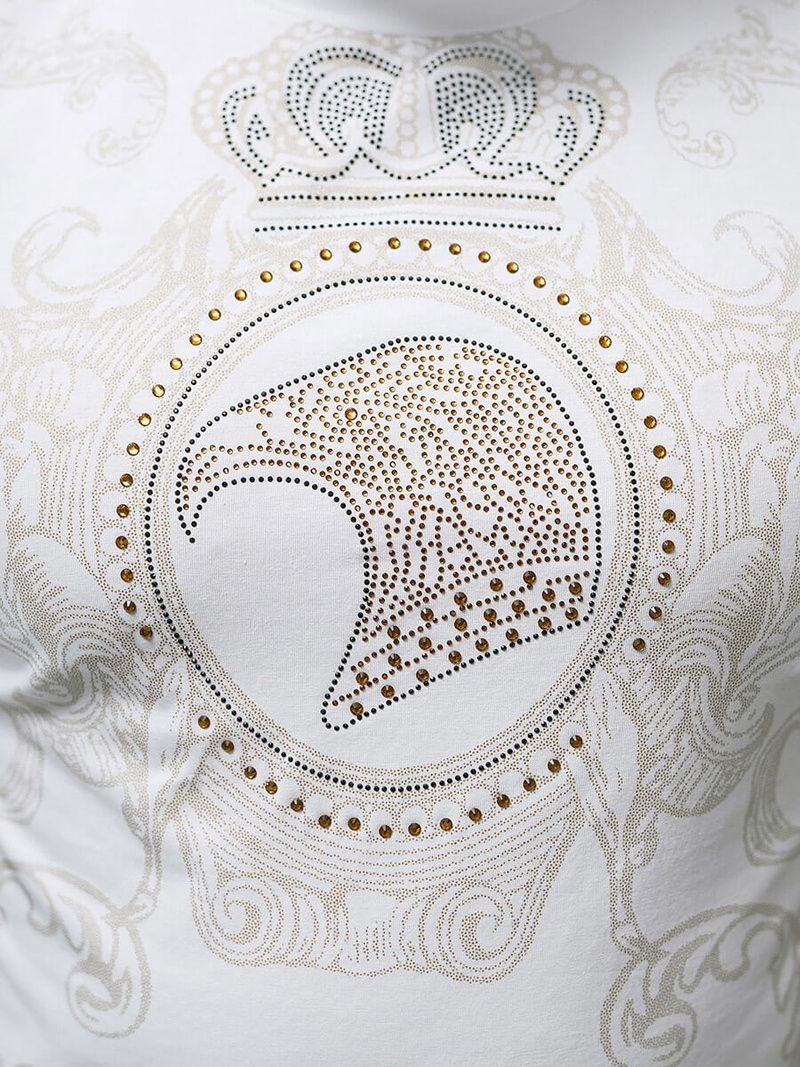 T-shirt męski slim fit biały OZONEE NB/MT3052