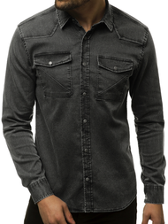 Сорочка чоловіча Чорна OZONEE O/3444