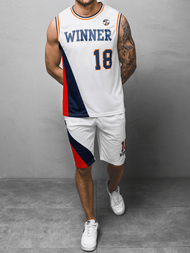Komplet męski koszykarski biały OZONEE JS/68C10167
