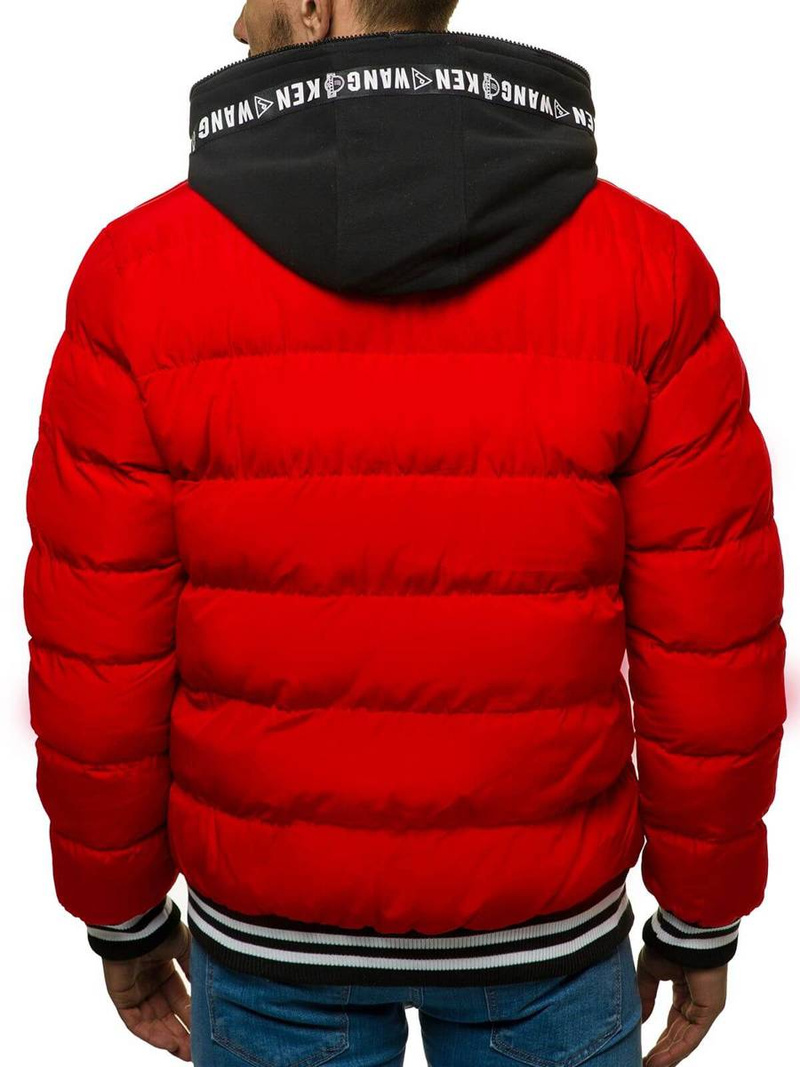 Kurtka zimowa męska pikowana czerwona OZONEE N/6900/3