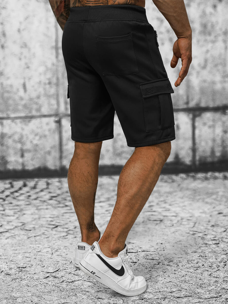 Spodenki dresowe męskie czarne OZONEE JS/8K1127/3