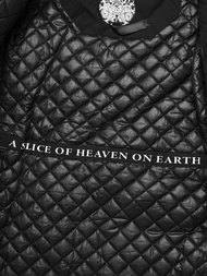 Kurtka zimowa damska długa pikowana czarna OZONEE O/W377Z