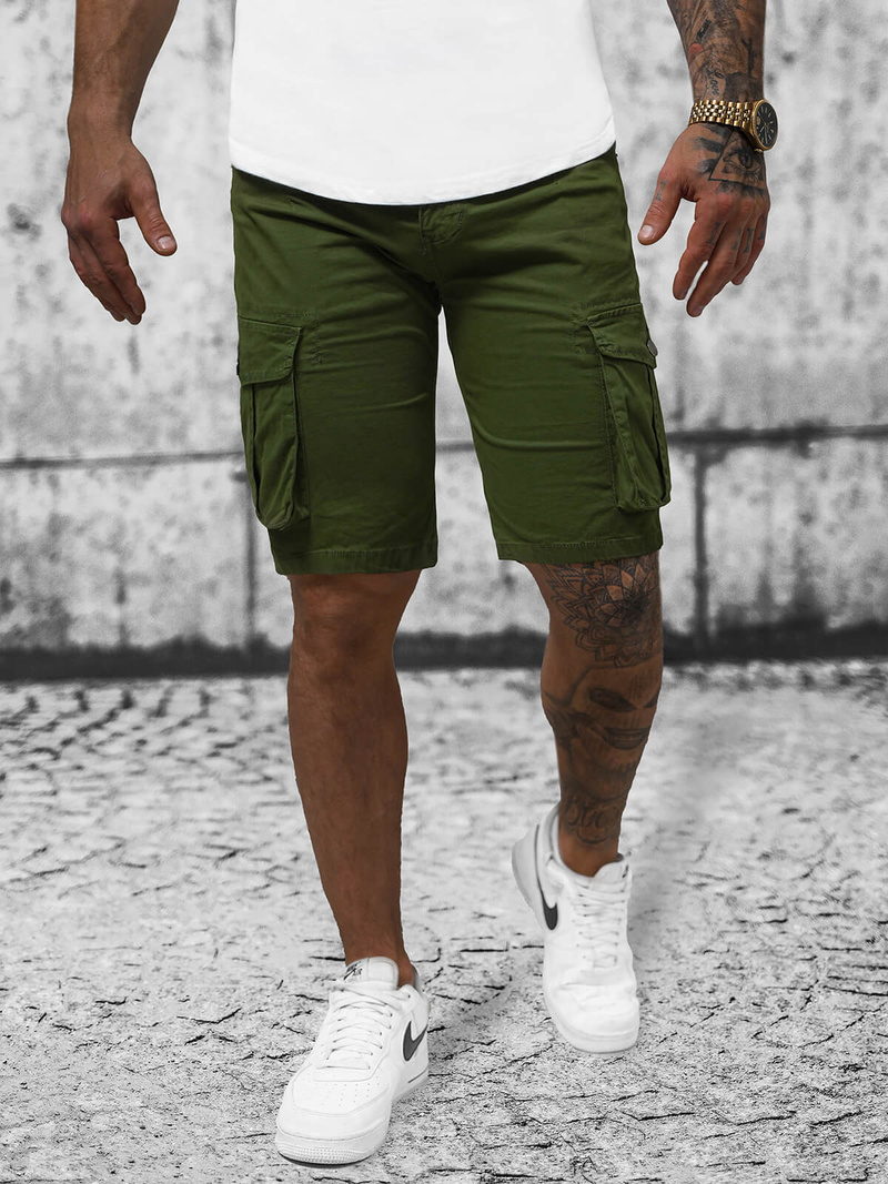 Spodenki męskie chino zielone OZONEE T/BB70011/3Z