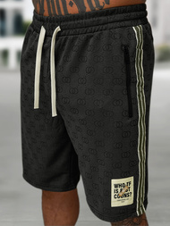 Komplet dresowy męski krótki czarny OZONEE O/QQ1608AB