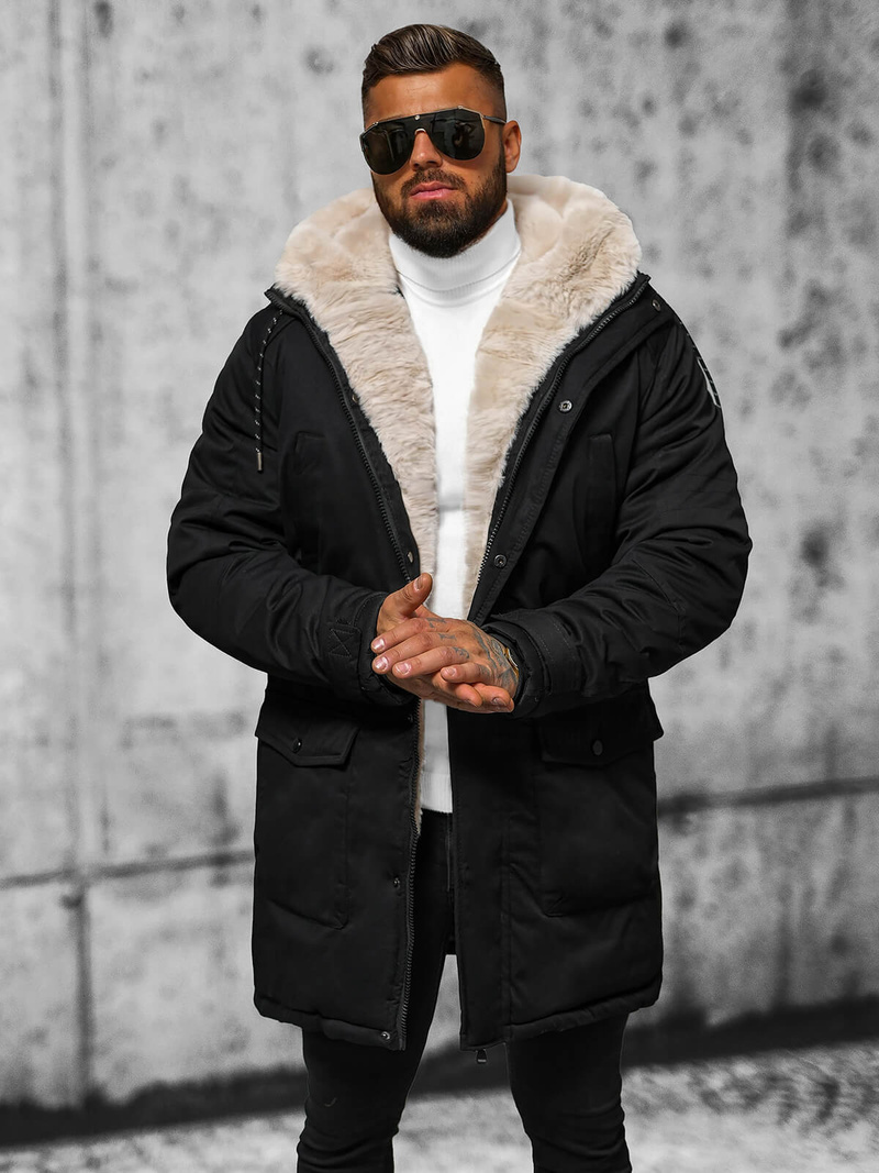 Куртка зимова чоловіча чорна OZONEE JS/5M120/392