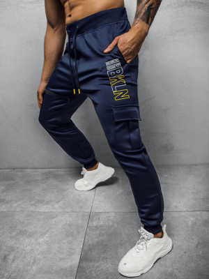 Spodnie dresowe męskie granatowe OZONEE JS/K10287
