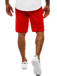 Spodenki dresowe męskie czerwone OZONEE JS/NP01Z