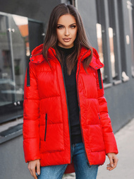 Kurtka zimowa damska czerwona OZONEE O/M1552/4Z