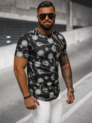 T-shirt męski czarny OZONEE O/PT012