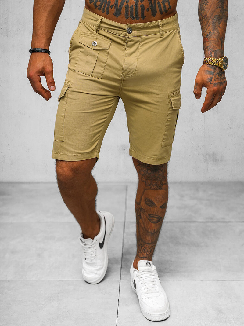 Spodenki męskie chino camelowe OZONEE NB/MP0188K