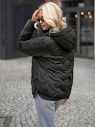 Kurtka zimowa damska pikowana czarna OZONEE JS/16M9300/392Z