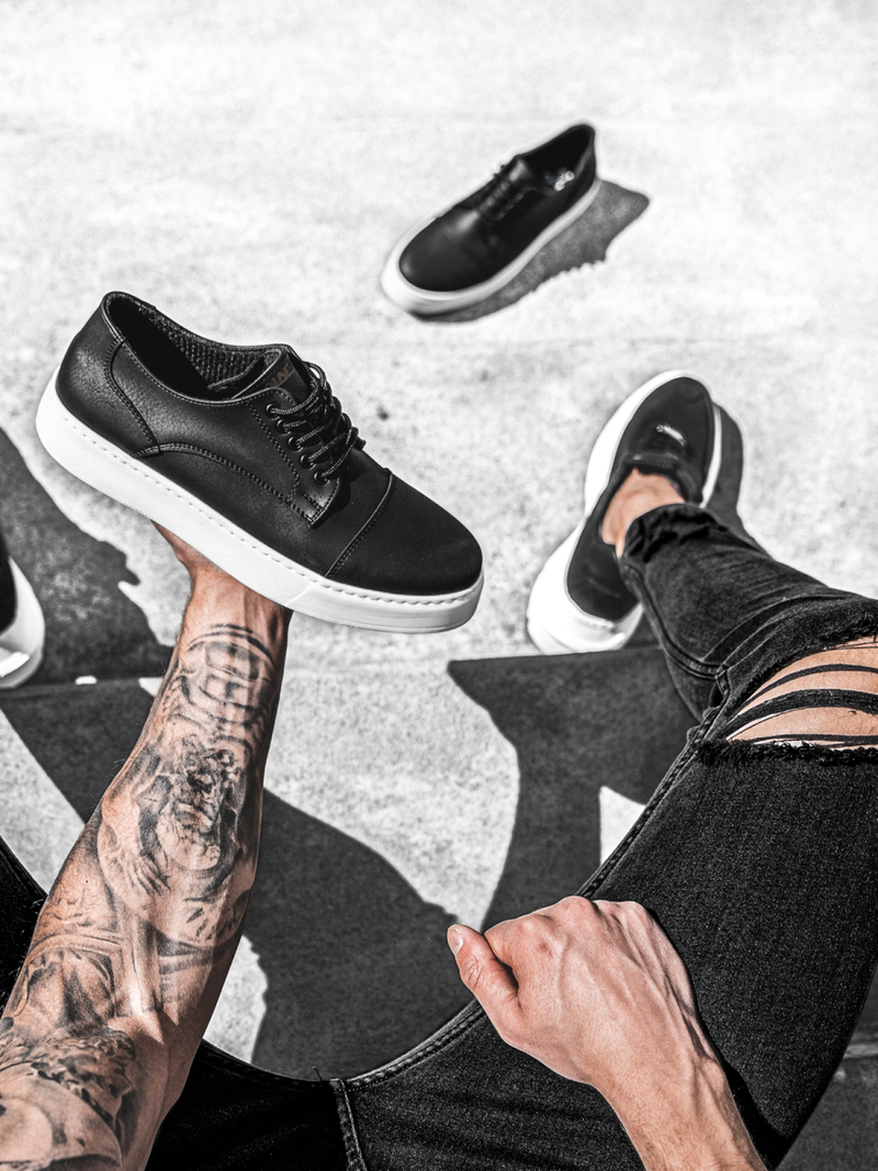 Sneakersy czarne OZONEE O/KN050