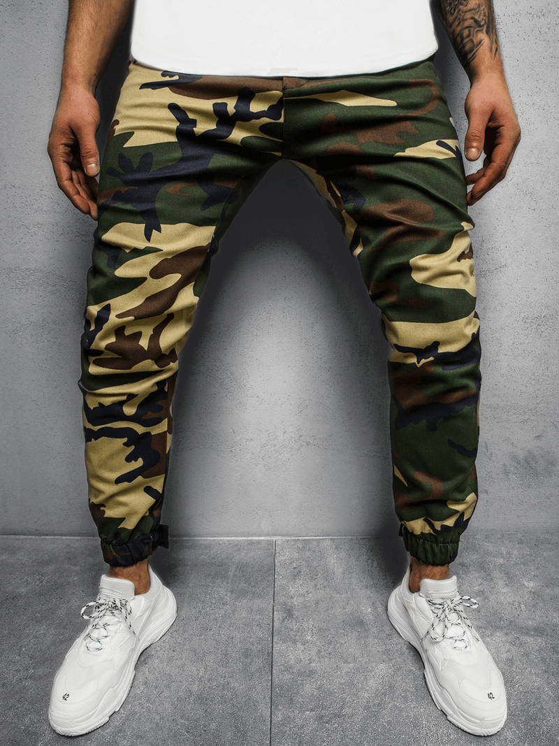 Штани чоловічі джоггери Камуфляжно-Зелене OZONEE C/109