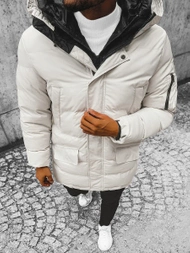 Kurtka zimowa męska pikowana jasno-beżowa OZONEE JS/M790/62