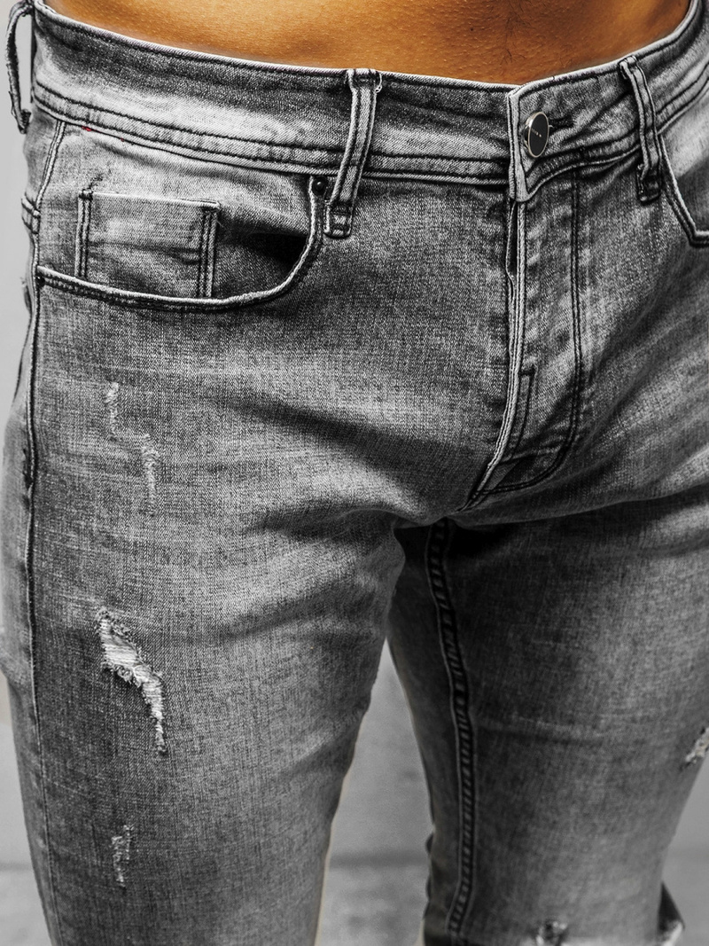 Spodnie jeansowe męskie szare OZONEE NB/MP0002G