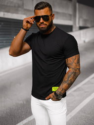 T-shirt męski slim fit czarny OZONEE NB/MT3046Z