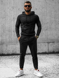 Komplet dresowy męski czarny OZONEE O/D7263/9102