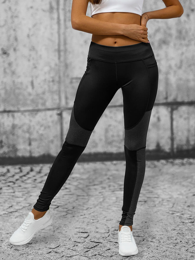 Legginsy damskie czarne OZONEE O/YY9261