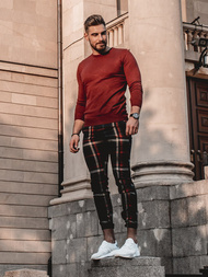 Штани чоловічі темно-синій червоний OZONEE DJ/5587