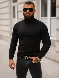 Sweter męski golf czarny OZONEE O/GM301