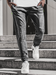 Spodnie męskie jogger czarne OZONEE JS/KK1106