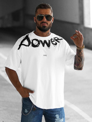 T-shirt męski oversize biały OZONEE O/3431