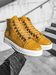 Sneakersy wysokie camelowe OZONEE W/034