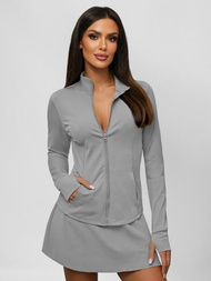 Kurtka damska sportowa ultralight szara OZONEE JS/17B553/5