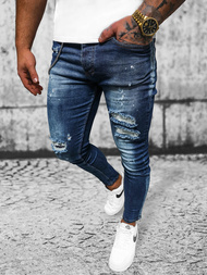 Spodnie jeansowe męskie ciemnoniebieskie OZONEE O/MB462