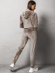 Komplet dresowy dwuczęściowy ciemno-beżowy OZONEE O/13120