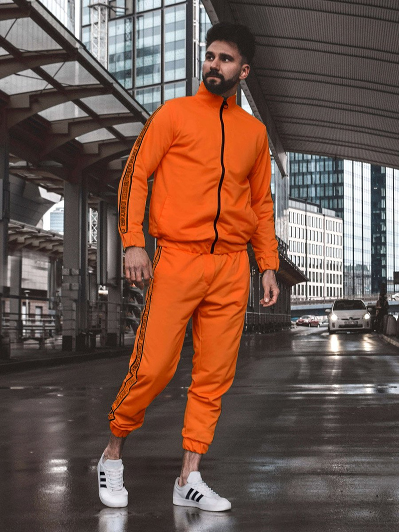 Bluza męska rozpinana pomarańczowa OZONEE B/10017