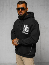 Bluza z kapturem oversize czarna OZONEE O/SWE23035Z