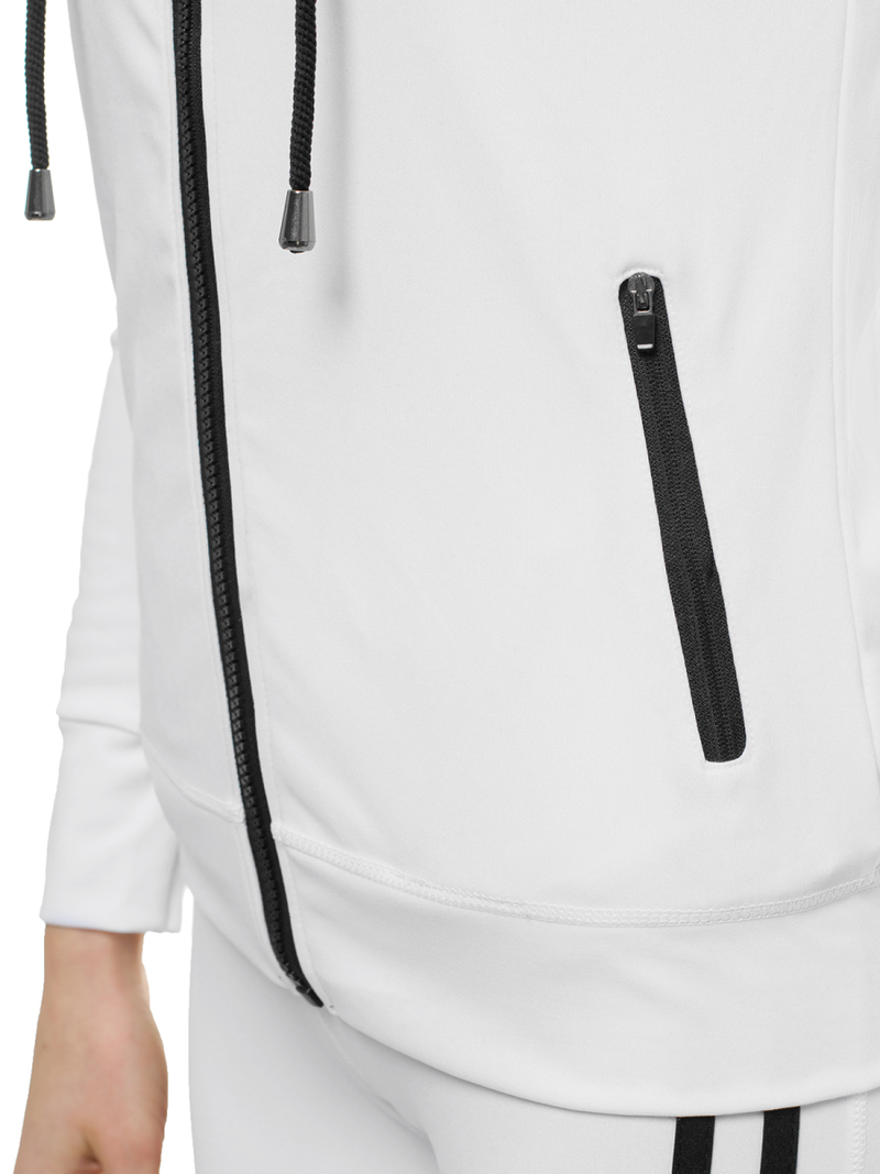 Komplet sportowy dwuczęściowy biały OZONEE JS/YW06006/11/1