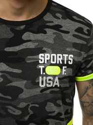 T-Shirt męski czarny OZONEE JS/SS10982