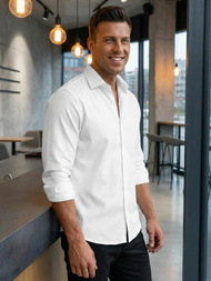 Koszula męska elegancka biała OZONEE V/V189