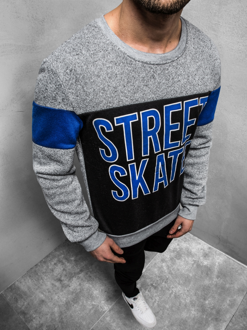 Bluza męska szara OZONEE JS/KS1901Z