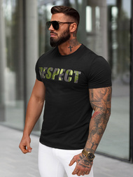 T-shirt męski slim fit czarny OZONEE JS/8B1393/3