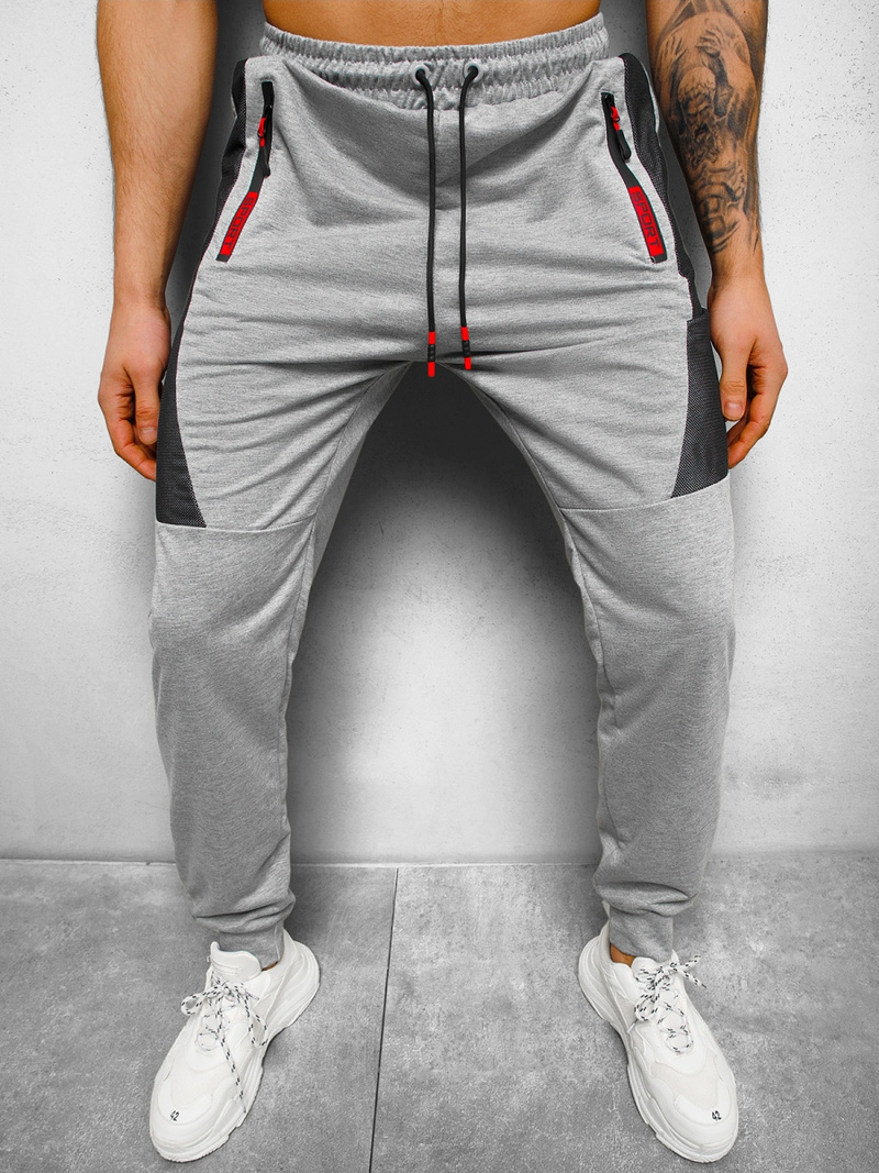 Spodnie dresowe męskie szare OZONEE JS/68K10352