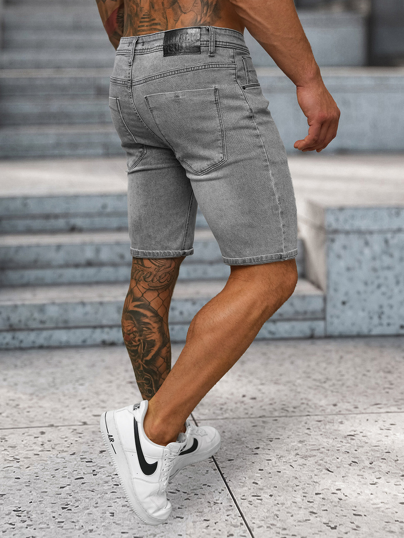 Spodenki męskie jeansowe szare OZONEE NB/MP0315GC