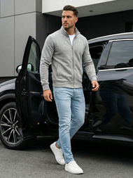 Bluza męska rozpinana szara OZONEE JS/2002Z