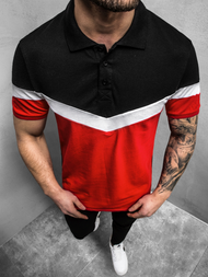 Koszulka męska polo czerwona OZONEE O/1501Z