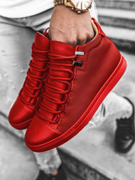 Sneakersy wysokie czerwone OZONEE G/222