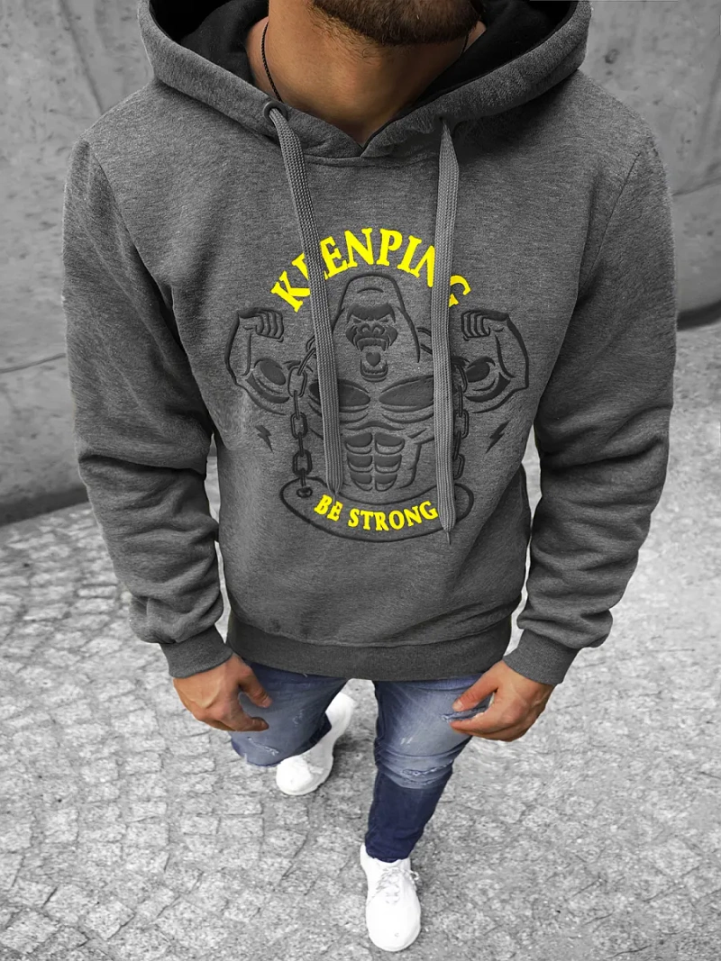 Толстовка чоловіча Графітова OZONEE JS/Y10068