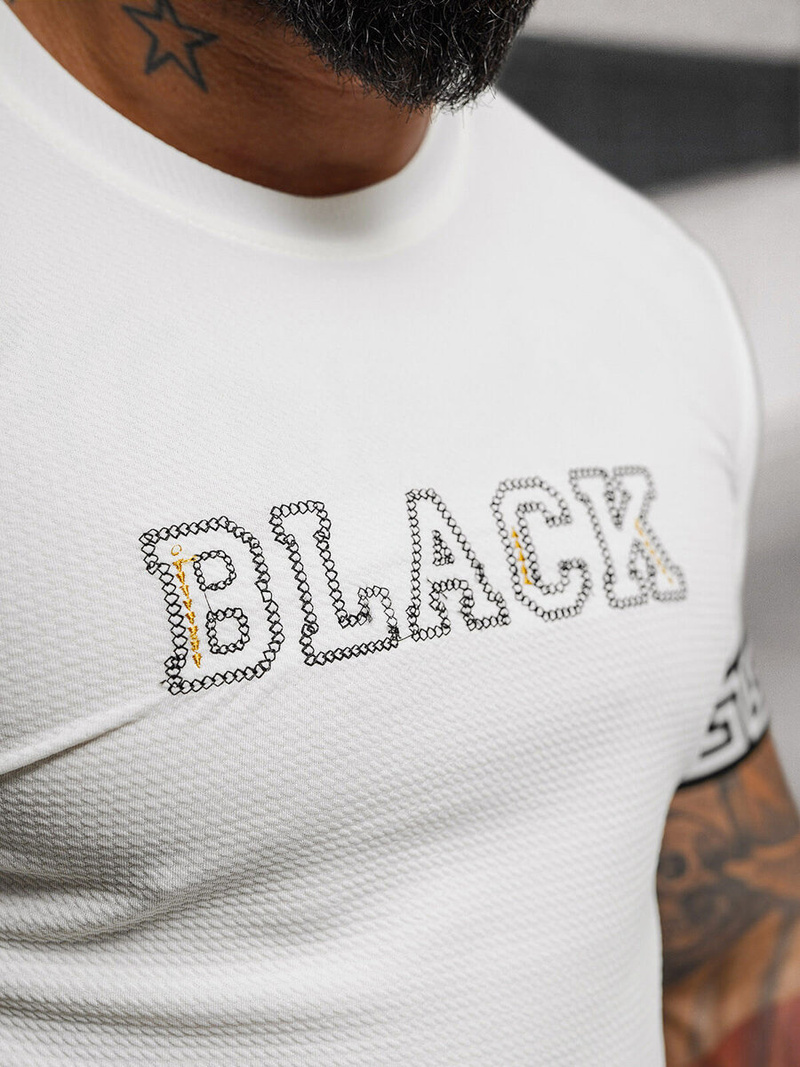 T-shirt męski biały OZONEE O/T7571